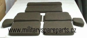 SEDAČKY POLSTRY SADA JEEP WILLYS MB / FORD GPW CANVAS ORIG.USA S BOČNÍMI OPĚRKAMI