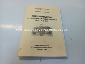 KNIHA WILLYS MB KAPESNÍ PŘÍRUČKA V ANGLIČTINĚ
